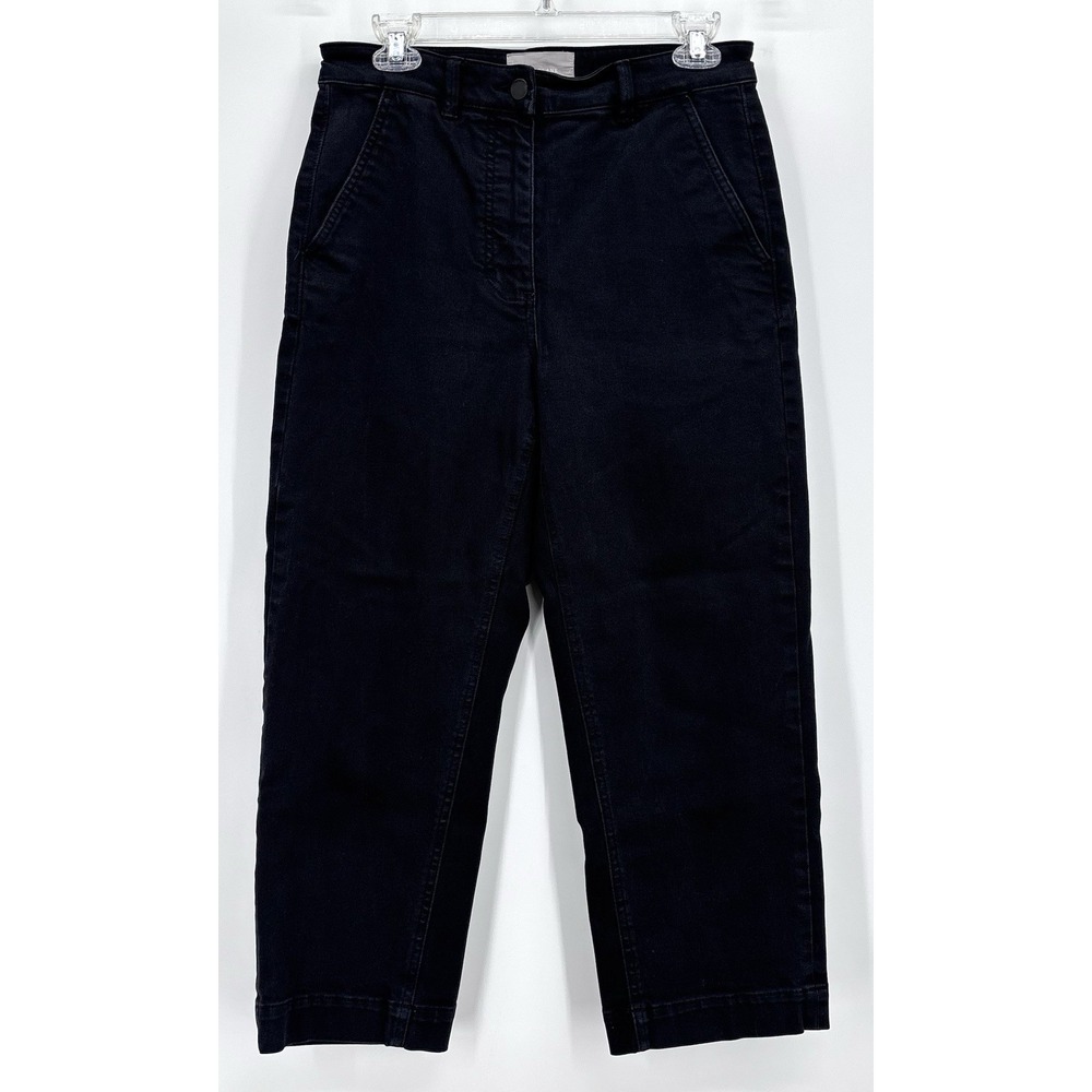 Everlane Utility Barrel Pants Size 4 Black Cropped High Rise Stretch Jeans